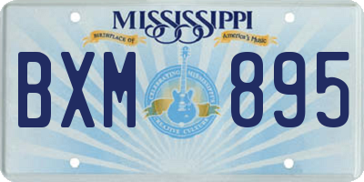 MS license plate BXM895