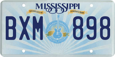 MS license plate BXM898
