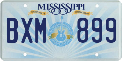 MS license plate BXM899