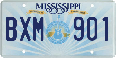MS license plate BXM901