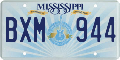 MS license plate BXM944