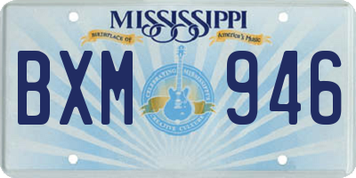 MS license plate BXM946