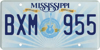 MS license plate BXM955