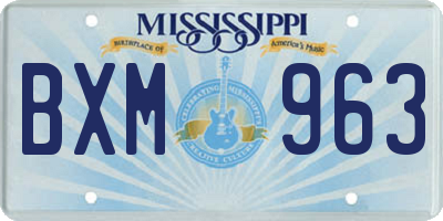 MS license plate BXM963