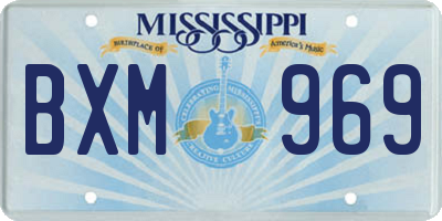MS license plate BXM969