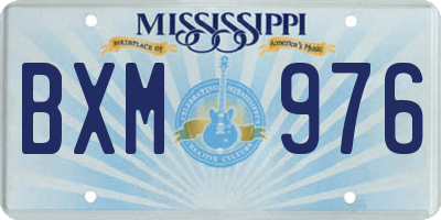 MS license plate BXM976