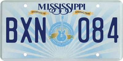 MS license plate BXN084