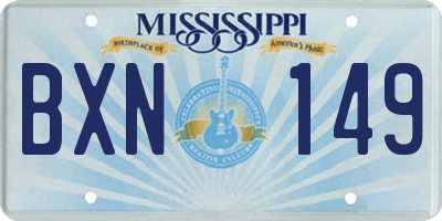 MS license plate BXN149