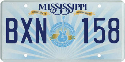 MS license plate BXN158