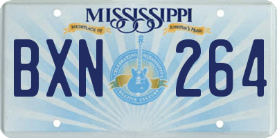 MS license plate BXN264