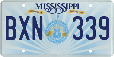MS license plate BXN339
