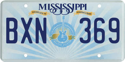 MS license plate BXN369
