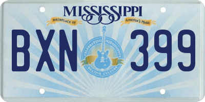 MS license plate BXN399