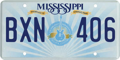 MS license plate BXN406