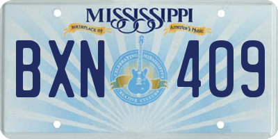 MS license plate BXN409