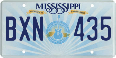MS license plate BXN435