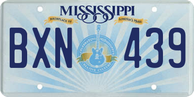 MS license plate BXN439