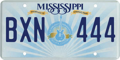 MS license plate BXN444