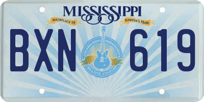 MS license plate BXN619