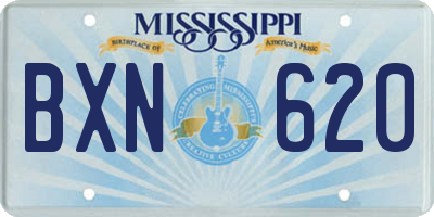 MS license plate BXN620