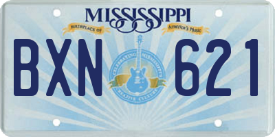MS license plate BXN621