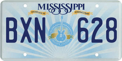MS license plate BXN628