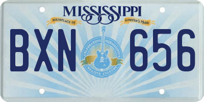 MS license plate BXN656