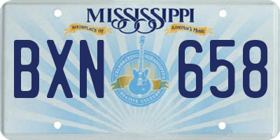 MS license plate BXN658