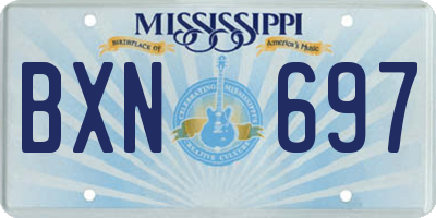 MS license plate BXN697