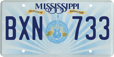 MS license plate BXN733