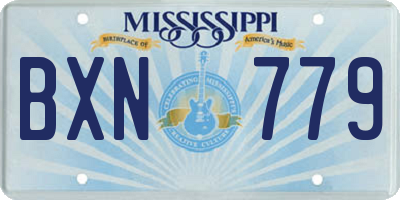 MS license plate BXN779