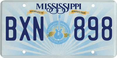 MS license plate BXN898