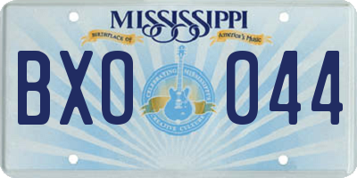 MS license plate BXO044