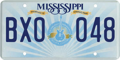 MS license plate BXO048