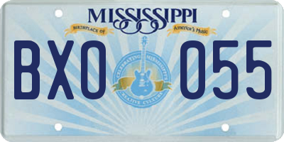MS license plate BXO055
