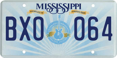MS license plate BXO064
