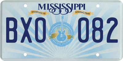 MS license plate BXO082