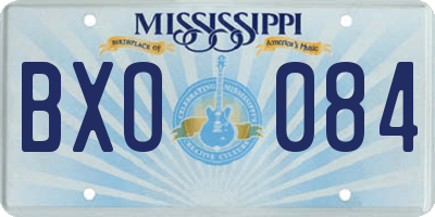 MS license plate BXO084