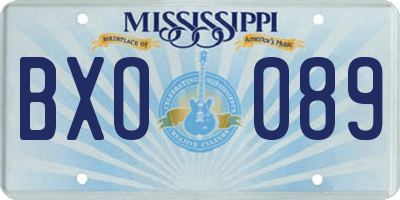 MS license plate BXO089