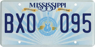 MS license plate BXO095