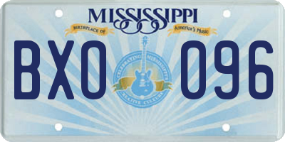 MS license plate BXO096