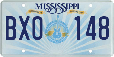MS license plate BXO148
