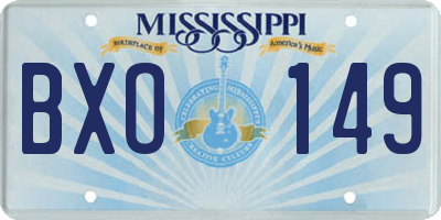 MS license plate BXO149