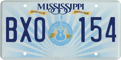MS license plate BXO154