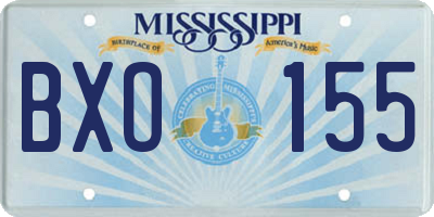MS license plate BXO155