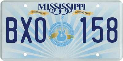 MS license plate BXO158