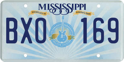 MS license plate BXO169