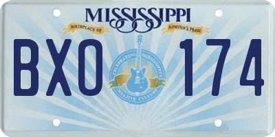 MS license plate BXO174