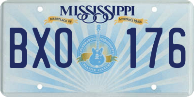 MS license plate BXO176