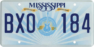 MS license plate BXO184